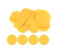 sourcing map 100pcs Round Felt Circles, 40mm 1-1/2" Pre Cut Craft Pads Non-Woven Mini Felt Fabric Circles for DIY Sewing Handcraft Cutting Projects Crafting Finishing, Yellow