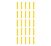 sourcing map 100pcs Round Rubber End Caps 1.8mm ID Bolt Covers Caps Vinyl Rubber Flexible Screw Thread Protectors for Metal Tube Rod Bolts, Yellow