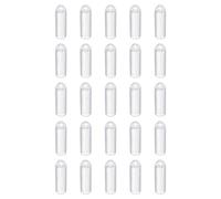 sourcing map 100pcs Round Rubber End Caps 3.5mm ID Bolt Covers Caps Vinyl Rubber Flexible Screw Thread Protectors for Metal Tube Rod Bolts, Translucent