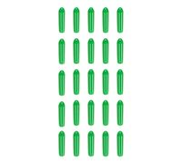 sourcing map 100pcs Round Rubber End Caps 3mm ID Bolt Covers Caps Vinyl Rubber Flexible Screw Thread Protectors for Metal Tube Rod Bolts, Light Green