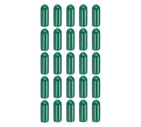 sourcing map 100pcs Round Rubber End Caps 5.5mm ID Bolt Covers Caps Vinyl Rubber Flexible Screw Thread Protectors for Metal Tube Rod Bolts, Dark Green