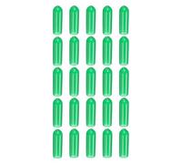sourcing map 100pcs Round Rubber End Caps 5mm ID Bolt Covers Caps Vinyl Rubber Flexible Screw Thread Protectors for Metal Tube Rod Bolts, Light Green