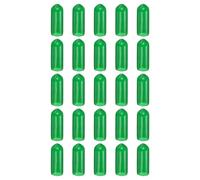 sourcing map 100pcs Round Rubber End Caps 6mm ID Bolt Covers Caps Vinyl Rubber Flexible Screw Thread Protectors for Metal Tube Rod Bolts, Light Green