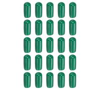 sourcing map 100pcs Round Rubber End Caps 9.5mm ID Bolt Covers Caps Vinyl Rubber Flexible Screw Thread Protectors for Metal Tube Rod Bolts, Dark Green