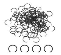 sourcing map 100Pcs Round Wire C-Clips, 70Mn Carbon Structural Steel Internal Snap Rings, Retaining Rings Round Wire Snap Rings for 8mm Hole, Black