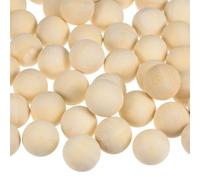 sourcing map 100pcs Round Wood Balls 16mm Diameter Unfinished Solid Wooden Spheres, Small Natural Craft Balls for DIY Craft Projects Art Ornaments
