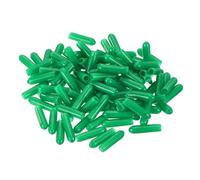 sourcing map 100pcs Rubber End Caps 3.5mm ID Vinyl Cap Cover Screw Protectors Dark Green