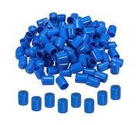 sourcing map 100pcs Rubber End Caps Cover 15mm Vinyl Screw Thread Protector Round PVC Vacuum Caps for Screw Bolt Pipe, Blue
