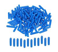 sourcing map 100pcs Rubber End Caps Cover 2.5mm Vinyl Screw Thread Protector Round PVC Vacuum Caps for Screw Bolt Pipe, Blue