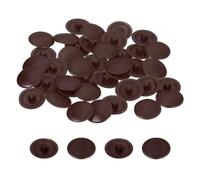 sourcing map 100PCS Screw Cap Covers, 12mm Waterproof Plastic Screw Decorative Caps for Phillips Cam Lock Nuts Self-Tapping Screws, Dark Brown