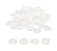 sourcing map 100PCS Screw Cap Covers, 17mm Waterproof Plastic Screw Decorative Caps for Phillips Cam Lock Nuts Self-Tapping Screws, Warm White