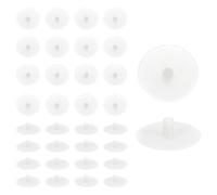 sourcing map 100Pcs Screw Cap Covers, 18 x 5.4mm Plastic Screw Decoration Cover for Phillips Cam Fitting Self-Tapping Screw, Decoration Tapping Fasteners, White