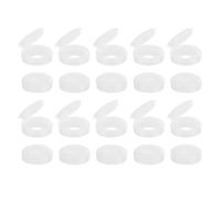 sourcing map 100Pcs Screw Caps, 5.3mm/0.21" ID Screw Snap Covers Washer Flip, PVC Hinged Screw Cover Caps for Covering Screw Heads(White)