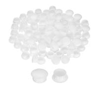 sourcing map 100Pcs Screw Hole Plugs, 14mm(9/16") Dia Plastic Snap in Shelf Button Flush Type Caps for Furniture Cabinet Cupboard, White