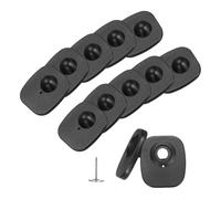 sourcing map 100Pcs Security Hard Tags - Reusable RF 8.2MHz Retail Security Clothes Hard Tags with Pins, Fits Clothing/Shoes/Hats, Black