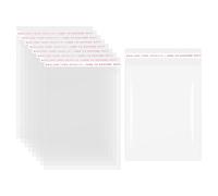 sourcing map 100pcs Self Sealing Cello Bags, 12x15cm Clear Resealable Self Adhesive Bags for Cookie Bakery Clothes Packaging