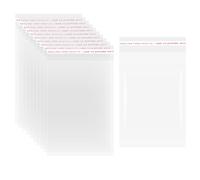 sourcing map 100pcs Self Sealing Cello Bags, 28x40cm Clear Resealable Self Adhesive Bags for Cookie Bakery Clothes Packaging