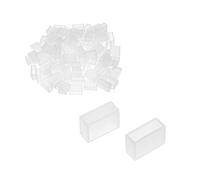 sourcing map 100pcs Silicone Plug Fit 5050 10mm Wide LED Tube Strip Light End Cap Cover White