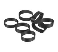 sourcing map 100Pcs Silicone Rubber Bands, 12x5mm Rubber Bands Rings Cable Ties Strong Elastic Bands Non-slip for Cord Wrapping Bag Wraps, Black