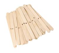 sourcing map 100PCs Single-Hole Wooden Candle Wick Holders 4.5 Inch Wick Bars Centering Devices Wick Holders for DIY Candle Making