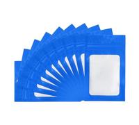 sourcing map 100Pcs Smell Proof Bags, 2.95" x 4.72" Food Storage Bags with Window, Resealable Foil Pouch for Packing Cookies Candy Coffee Supplies, Blue