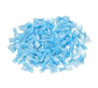 sourcing map 100PCS Spade Connector, 16-14 AWG Male/Female Nylon Quick Disconnect Wire Connector Crimp Terminal Insulated for Automotive Boat, Blue