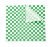 sourcing map 100pcs Square Checkered Wax Paper Sheets 12" x 12" Oil-Absorbing Dry Food Wrapping Paper for Sandwich Baking Liners Picnic Basket Bread Hamburger Wrap Kitchen, Green