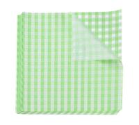 Sourcing Map 100pcs Square Checkered Wax Paper Sheets, 8.66" x 8.66", Oil-Absorbing Dry Food Wrapping Paper for Sandwich, Baking, Picnic, Green