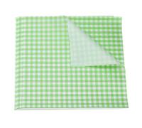 Sourcing Map 100pcs Square Checkered Wax Paper Sheets, 9.84" x 9.84", Oil-Absorbing Dry Food Wrapping Paper for Sandwich, Baking, Picnic, Green