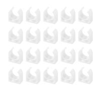 sourcing map 100Pcs U-Shaped Water Pipe Clamps, PPR Pipe Clamps Clips U Shaped Pipe Clip Fit for 16mm/0.63" OD Water Pipes and Tubing Hoses Support, White