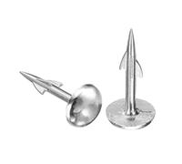 sourcing map 100Pcs Upholstery Nails, 8x17.8mm Upholstery Tacks Furniture Tacks Round Head Decorative Tack with Barb for Sofas Beds DIY Project, Silver