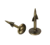 sourcing map 100Pcs Upholstery Nails, 8x17.8mm Upholstery Tacks Furniture Tacks Round Head Decorative Tack with Barb for Sofas Beds DIY Project, Bronze