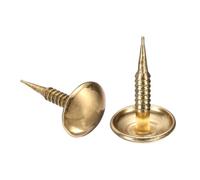 sourcing map 100Pcs Upholstery Nails, 9x16.3mm Upholstery Tacks Furniture Tacks Round Head Decorative Tack for Sofas Beds DIY Project, Gold