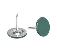 sourcing map 100Pcs Upholstery Tacks, 11mmx13mm Flat Head Decorative Furniture Nails Thumb Tack for Furniture Sofa Headboards, Green