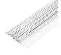 sourcing map 100pcs White Floral Wire Stems Bendable 1.2mm 16 Gauge Florist Wire for Artificial Flower Making Crafts Wreaths Supplies