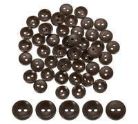 sourcing map 100Pcs Wooden Buttons, 12.5mm(0.49 Inch) 2 Hole Round Wood Sewing Button Craft for Sewing DIY Craft Clothing, Dark Brown