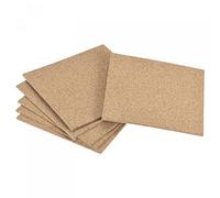 sourcing map 100x100x2mm Square Coasters Cork Cup Mat Pad Adhesive Backed 6pcs