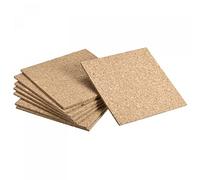 sourcing map 100x100x3mm Square Coasters Cork Cup Mat Pad for Tableware 8pcs