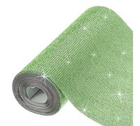 sourcing map 101250 Pcs Bling Crystal Rhinestone Sheet Self-Adhesive Rhinestone Diamond Gems Sticker 98.4 x 7.9 Inch DIY Car Decoration Sticker for DIY Car Phone Clothing Craft Light Green