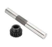 sourcing map 1045 Steel Worm Gear Set 20T 1.25 Module 1:20 Reduction Rate, Right Rotation Drive Gear Box Wheel Reduce Transmission Part (Gear-12mm Bore 28 mm OD, Rod 24mm OD)