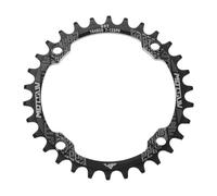 sourcing map 104BCD Bike Chainring 30T 7/8/9/10/11 Speed 125mm Diameter Round Aluminum Narrow Wide Tooth Bike Chainwheel for MTB Road Bike, Black