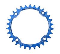 sourcing map 104BCD Bike Chainring 30T 7/8/9/10/11 Speed 125mm Diameter Round Aluminum Narrow Wide Tooth Bike Chainwheel for MTB Road Bike, Blue