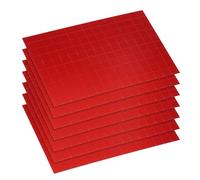 sourcing map 1050pcs Self Adhesive Mirrors Mosaic Tiles, 10 x 10 mm Mini Square Acrylic Disco Ball Tiles Sticker for DIY Disco Ball Craft Decorations Making, Red