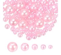 sourcing map 1064PCS Pearl Beads for Jewelry Making, 4/5/6/8/10mm Small Round Pearl Beads with Holes for Craft Bracelet Necklaces Vase Filler, Light Pink