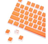 sourcing map 108 Keys PBT Pudding Keycaps Set OEM Profile Double Shot for Mechanical Keyboard Layout, Orange