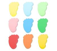 sourcing map 108 Pcs Colorful Footprint Cutouts Paper, Spring Bulletin Board Cutouts Decorations Footprint Shaped Die Cut Paper Cut-Outs with Glue Point for DIY Craft Classroom