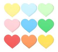 sourcing map 108 Pcs Colorful Heart Cutouts Paper, Spring Bulletin Board Cutouts Decorations Heart Shaped Die Cut Paper Cut-Outs with Glue Point for Craft Classroom