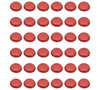 sourcing map 108 Pcs Oxygen Absorbing Beer Bottle Caps, 32mm Pry Off Bulk Crown Caps Bottle Toppers for Soda Beer Wine Glass Bottles Home Brewing DIY Pendants or Craft Scrapbooks, Red