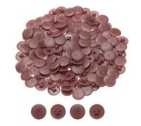 Sourcing Map 108Pcs 17mm Dark Brown Plastic Phillips Cam Fitting Nut Screw Cap Covers, Home & Shop Decoration, Cabinets, Wardrobes
