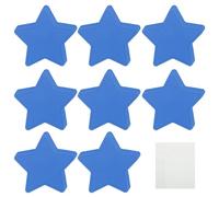 sourcing map 108Pcs Stars Cutouts, 3.5 x 4 Inch Paper Star Shaped Paper Cards for Bulletin Board Decorations, Wall Cut-outs Classroom DIY Craft(Blue, with 120 Dot Glue)